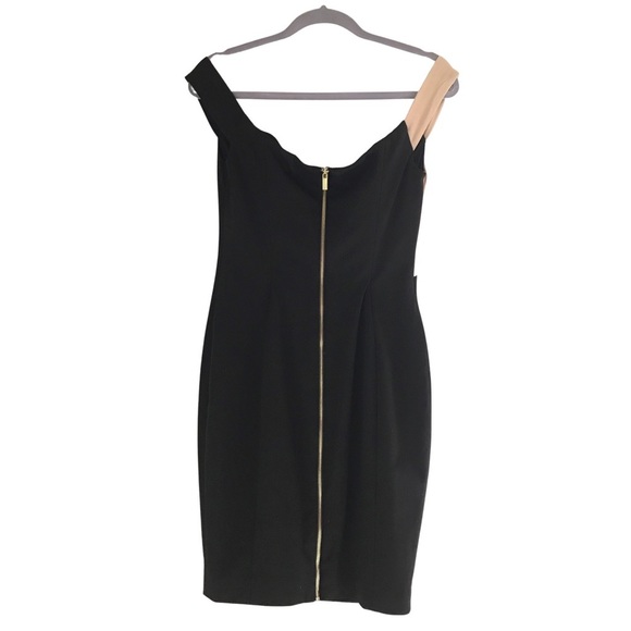 House of CB | Rodene Two-Tone Black & Tan Dress | Size Medium - Picture 5 of 6